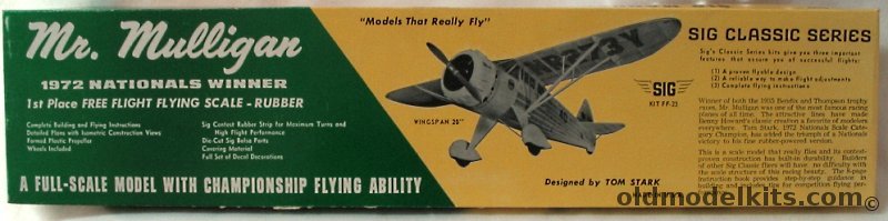 SIG Mr. Mulligan Racer - 20 inch Wingspan Balsa Flying Airplane, FF-23 plastic model kit